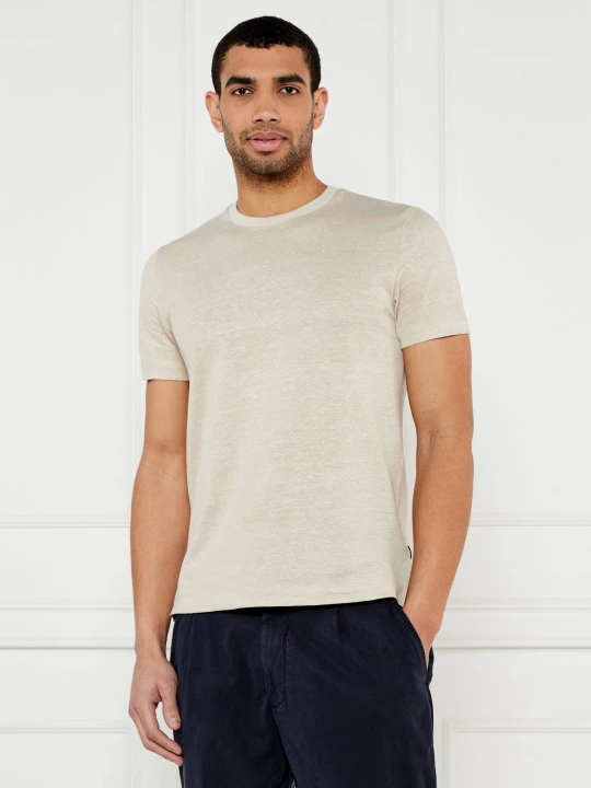 Zdjęcie produktu BOSS BLACK T-shirt H-Thompson 28 | Regular Fit | z dodatkiem lnu beżowy