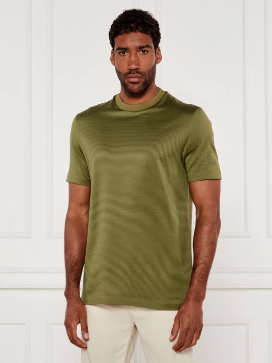 Zdjęcie produktu BOSS BLACK T-shirt H-Thompson 432 | Regular Fit | mercerised oliwkowy