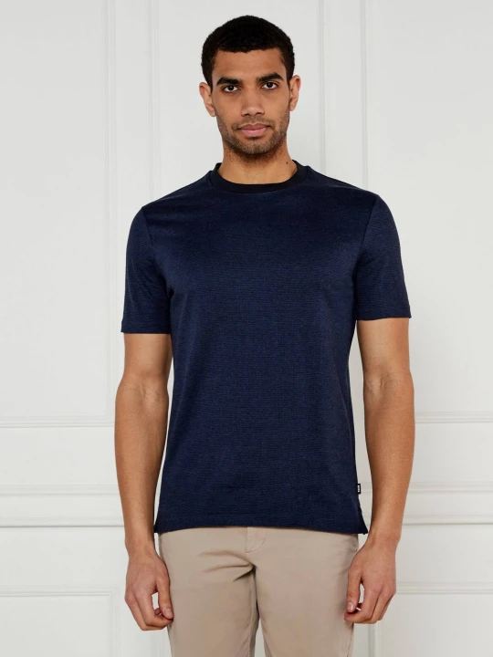 Zdjęcie produktu BOSS BLACK T-shirt H-Thompson 432 | Regular Fit | mercerised granatowy