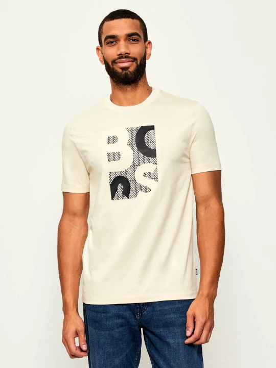 Zdjęcie produktu BOSS BLACK T-shirt H-Thompson 655 | Regular Fit | mercerised beżowy
