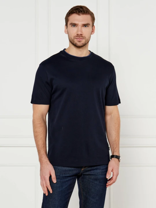 Zdjęcie produktu BOSS BLACK T-shirt H-Thompson | Regular Fit | mercerised granatowy