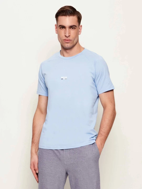 Zdjęcie produktu BOSS BLACK T-shirt RN | Slim Fit błękitny