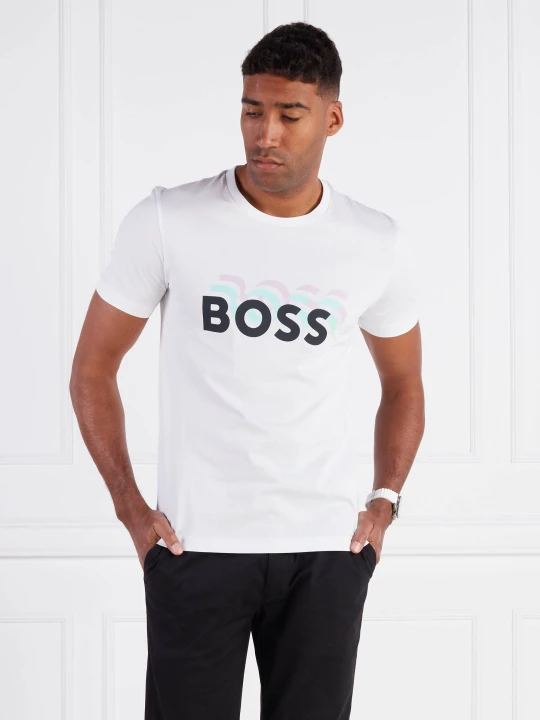 Zdjęcie produktu BOSS BLACK T-shirt Tessler 187 | Slim Fit biały