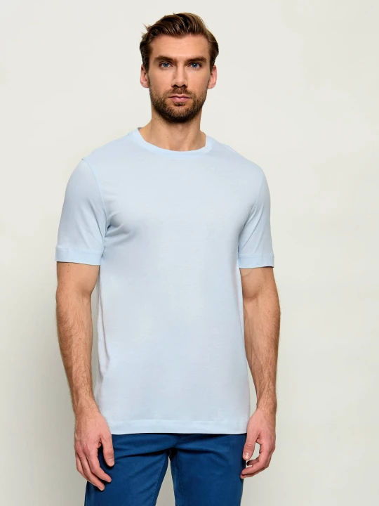Zdjęcie produktu BOSS BLACK T-shirt Tessler | Slim Fit | mercerised błękitny