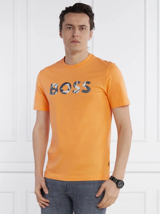 Zdjęcie produktu BOSS BLACK T-shirt Thompson | Regular Fit pomarańczowy