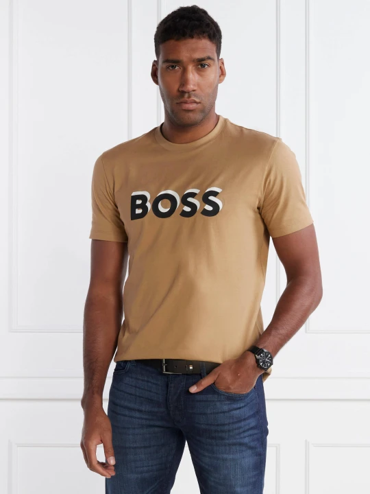 Zdjęcie produktu BOSS BLACK T-shirt Tiburt 427 | Regular Fit brązowy