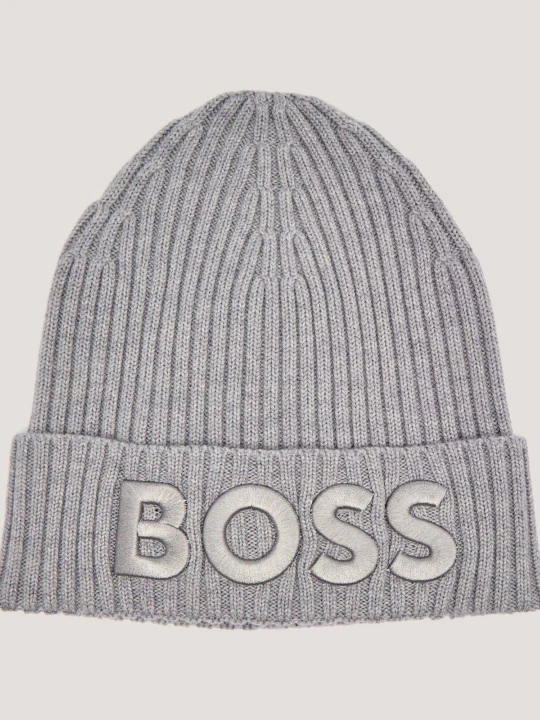 Zdjęcie produktu BOSS BLACK Wełniana czapka Lara szary