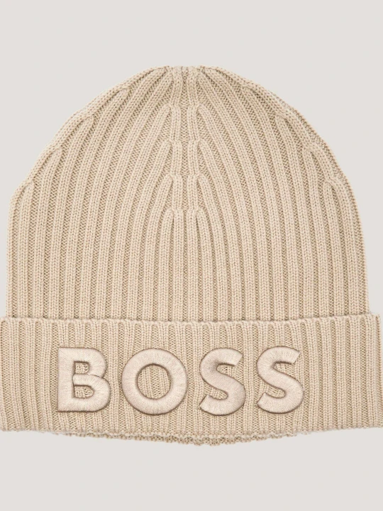 Zdjęcie produktu BOSS BLACK Wełniana czapka Lara beżowy