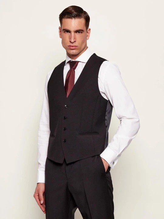 Zdjęcie produktu BOSS BLACK Wełniana kamizelka H-HUGE | Slim Fit