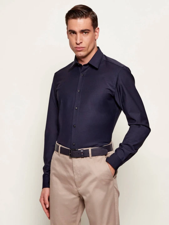 Zdjęcie produktu BOSS BLACK Wełniana koszula P-LIAM-K-F-261 | Regular Fit granatowy