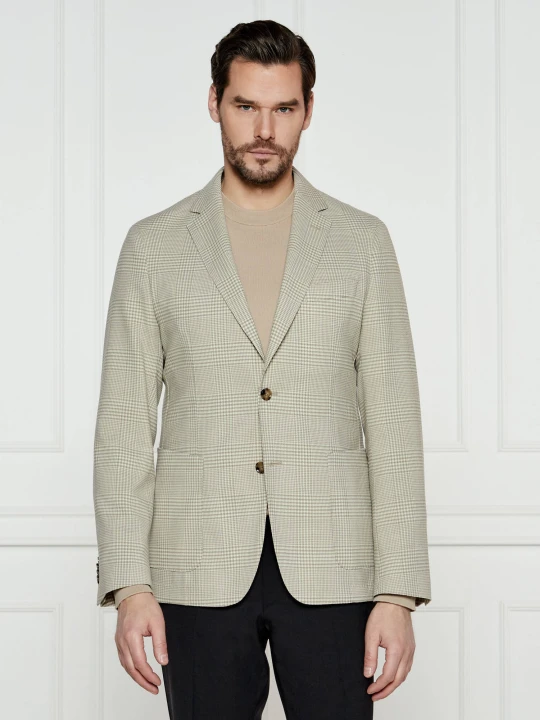 Zdjęcie produktu BOSS BLACK Wełniana marynarka C-Hanry-233 | Slim Fit beżowy