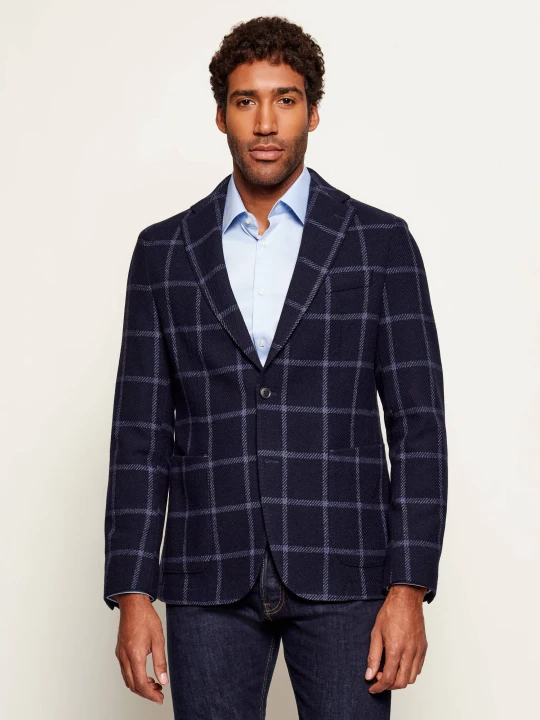 Zdjęcie produktu BOSS BLACK Wełniana marynarka C-Hanry-252 | Slim Fit granatowy