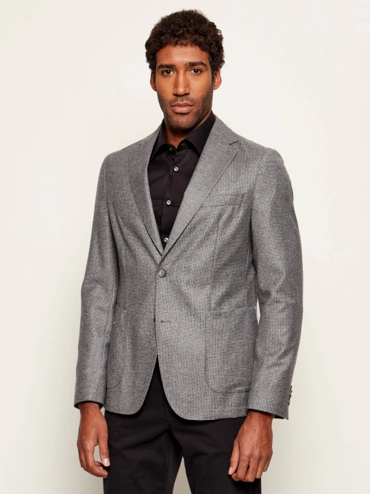 Zdjęcie produktu BOSS BLACK Wełniana marynarka C-Hanry-252 | Slim Fit szary