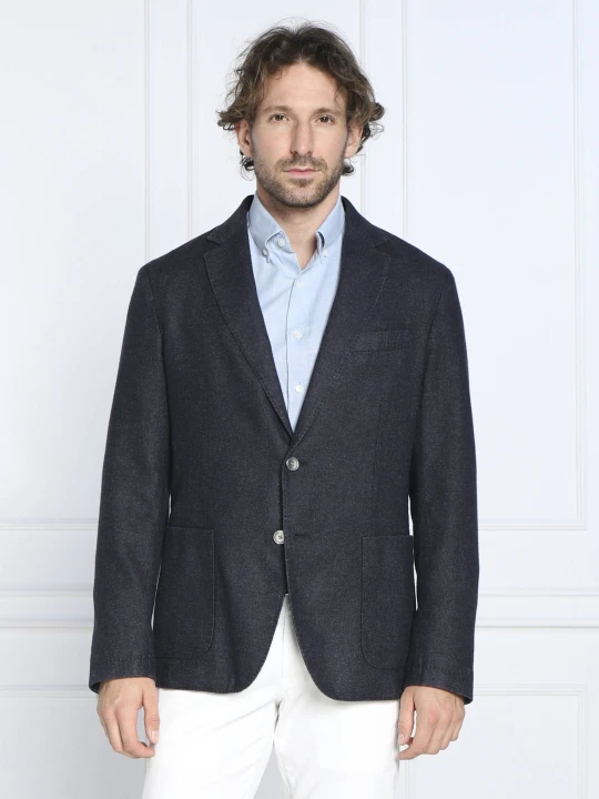 Zdjęcie produktu BOSS BLACK Wełniana marynarka C-Hanry-D-224F | Slim Fit granatowy