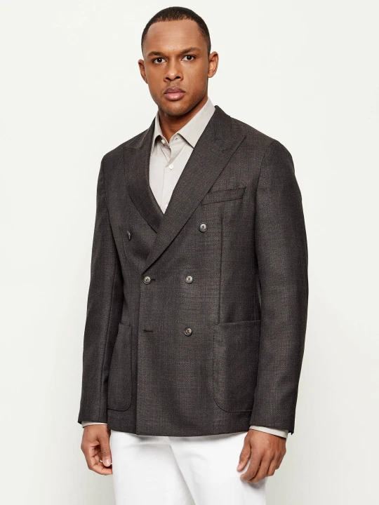 Zdjęcie produktu BOSS BLACK Wełniana marynarka C-Hanry-DB-262 | Slim Fit grafitowy