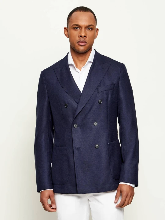 Zdjęcie produktu BOSS BLACK Wełniana marynarka C-Hanry-DB-262 | Slim Fit granatowy