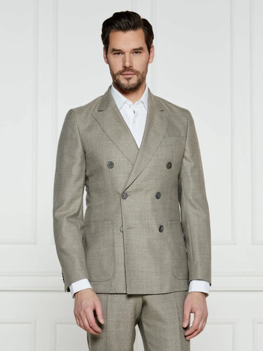 Zdjęcie produktu BOSS BLACK Wełniana marynarka C-Huge-DB-251 | Slim Fit beżowy