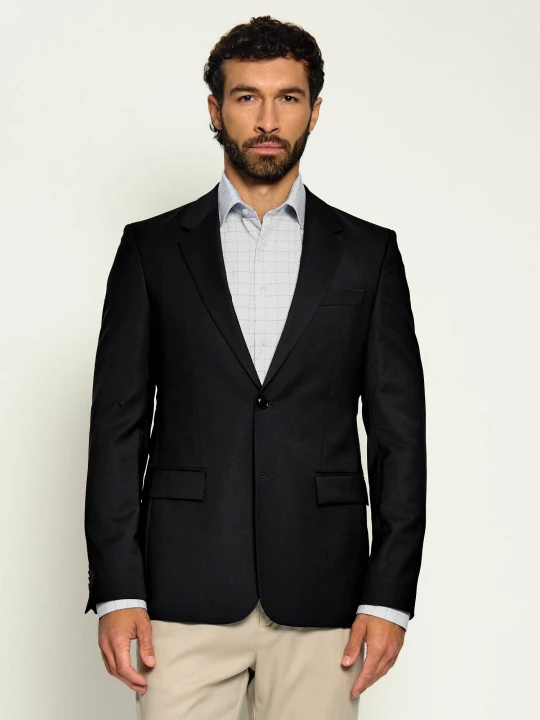Zdjęcie produktu BOSS BLACK Wełniana marynarka H-Houston-264 | Regular Fit granatowy
