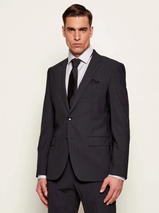 Zdjęcie produktu BOSS BLACK Wełniana marynarka H-Huge-MM | Slim Fit szary