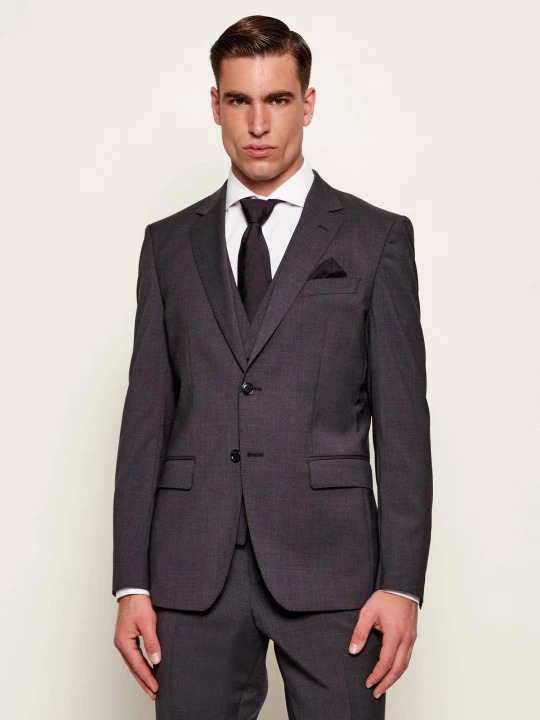 Zdjęcie produktu BOSS BLACK Wełniana marynarka H-Huge-S-MM-251 | Slim Fit grafitowy