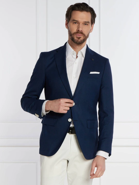 Zdjęcie produktu BOSS BLACK Wełniana marynarka H-Hutson-233 | Regular Fit granatowy