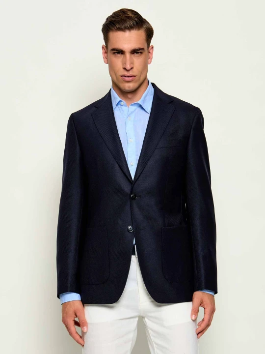 Zdjęcie produktu BOSS BLACK Wełniana marynarka H-Hutson-2PP-B1-263 | Slim Fit granatowy