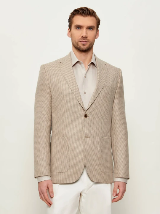 Zdjęcie produktu BOSS BLACK Wełniana marynarka H-Janson-FL-261 | Regular Fit beżowy