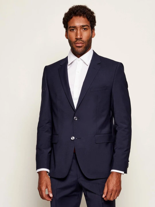 Zdjęcie produktu BOSS BLACK Wełniana marynarka H-Jasper-MM-C-224 | Regular Fit granatowy