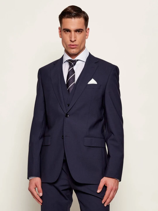 Zdjęcie produktu BOSS BLACK Wełniana marynarka H-Jeckson-MM-224 | Regular Fit granatowy