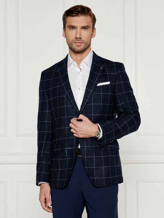 Zdjęcie produktu BOSS BLACK Wełniana marynarka Hutson | Regular Fit granatowy