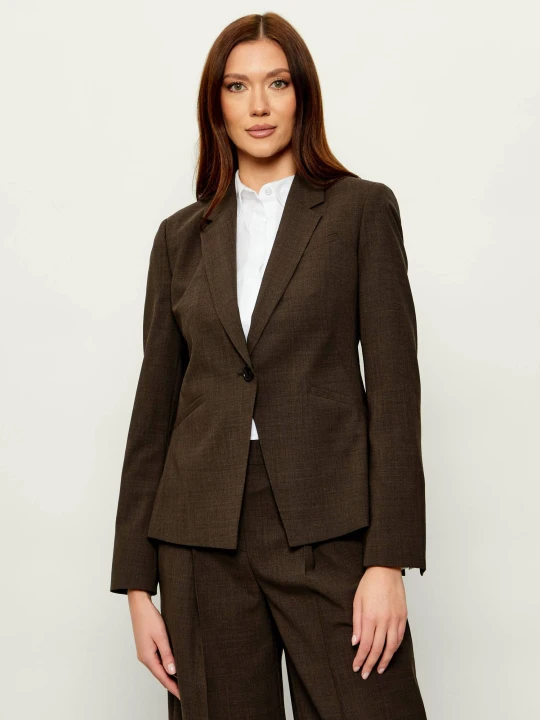 Zdjęcie produktu BOSS BLACK Wełniana marynarka Jia9 | Slim Fit brązowy