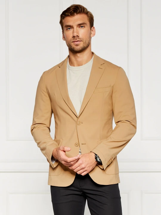 Zdjęcie produktu BOSS BLACK Wełniana marynarka P-Hanry-WG-241 | Slim Fit beżowy
