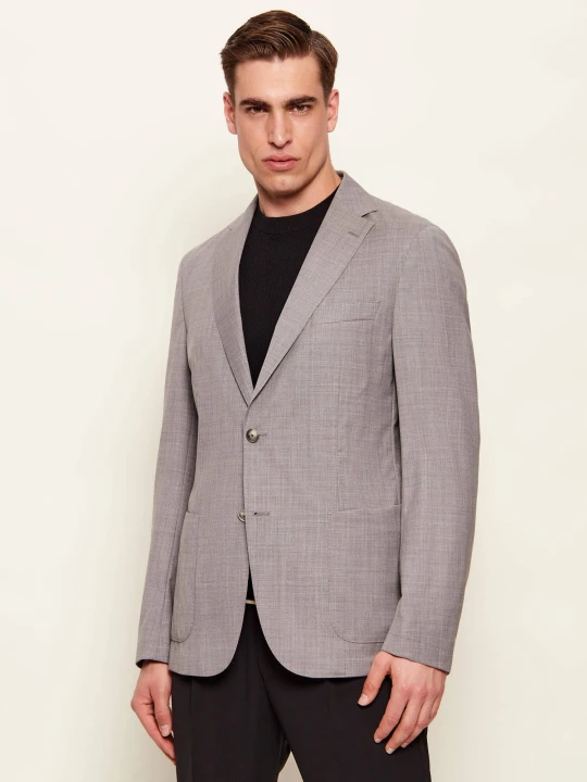 Zdjęcie produktu BOSS BLACK Wełniana marynarka P-Hanry-WG-262 | Slim Fit szary