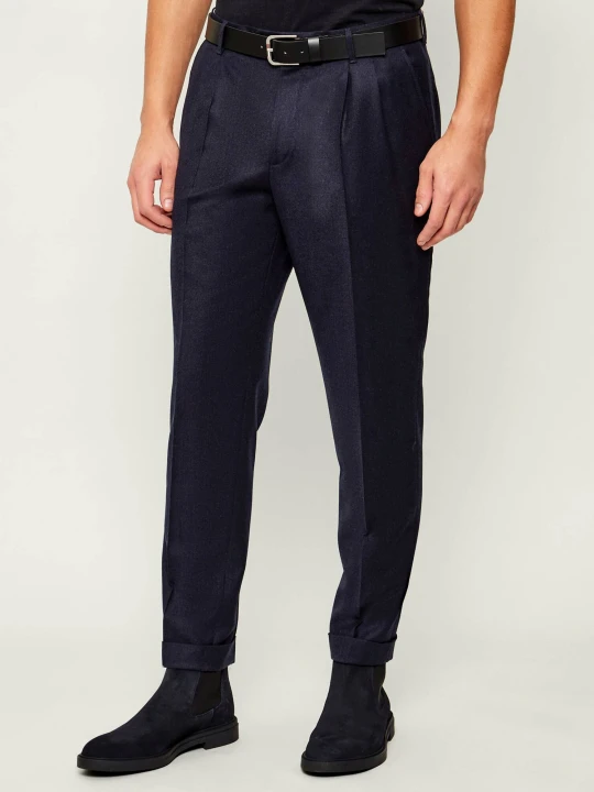 Zdjęcie produktu BOSS BLACK Wełniane spodnie C-Perin-DPL-TU-﻿261 | Regular Fit granatowy