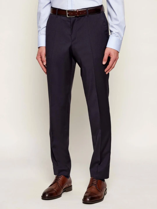 Zdjęcie produktu BOSS BLACK Wełniane spodnie H-Genius-MM-251 | Slim Fit granatowy