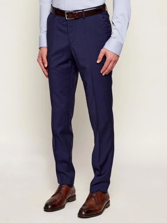 Zdjęcie produktu BOSS BLACK Wełniane spodnie H-Genius-MM-251 | Slim Fit granatowy