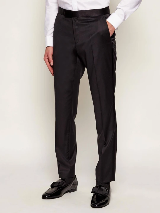 Zdjęcie produktu BOSS BLACK Wełniane spodnie H-GENIUS-TUX-B1 | Slim Fit | z dodatkiem jedwabiu