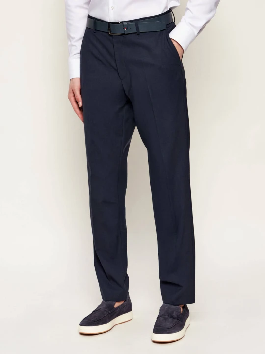 Zdjęcie produktu BOSS BLACK Wełniane spodnie H-Lenon-MM-224 | Regular Fit granatowy