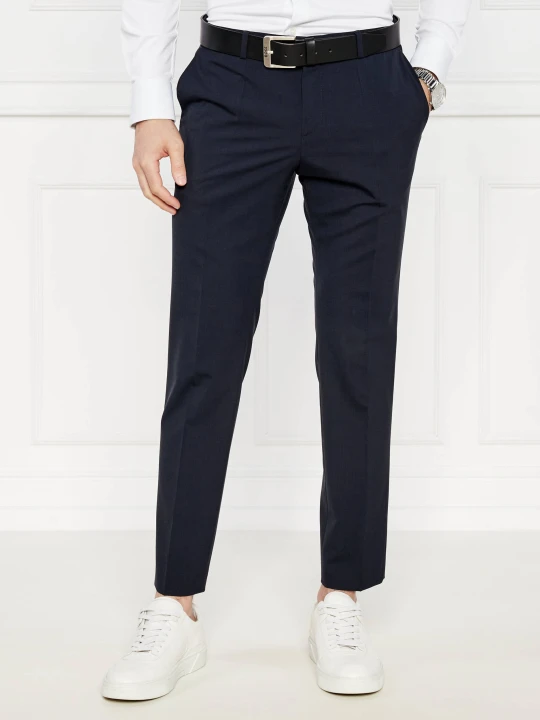 Zdjęcie produktu BOSS BLACK Wełniane spodnie P-GENIUS-CW-WG-243 | Modern fit granatowy