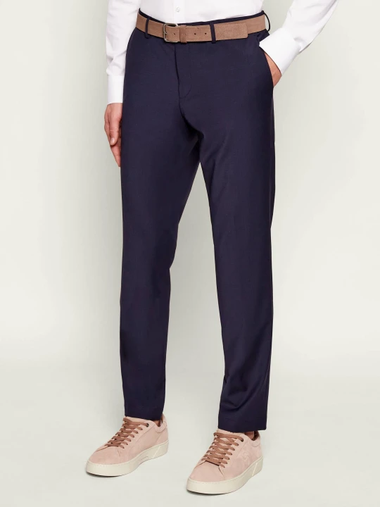 Zdjęcie produktu BOSS BLACK Wełniane spodnie P-Genius-CW-WG-261 | Slim Fit granatowy