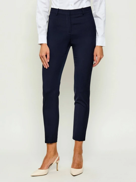 Zdjęcie produktu BOSS BLACK Wełniane spodnie Tilunah 10249090 01 | Regular Fit granatowy