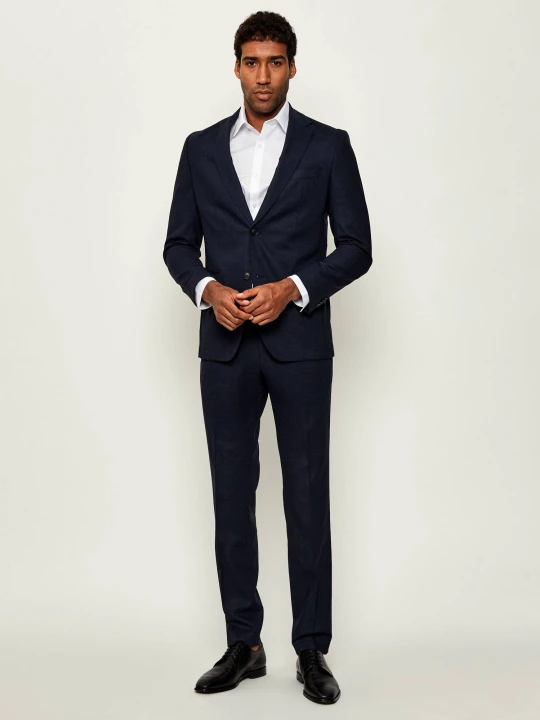 Zdjęcie produktu BOSS BLACK Wełniany garnitur C-Huge-2Pcs-252 | Slim Fit granatowy