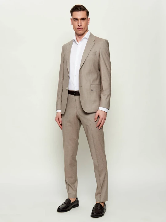 Zdjęcie produktu BOSS BLACK Wełniany garnitur H-Houston-2pcs-261 | Slim Fit beżowy