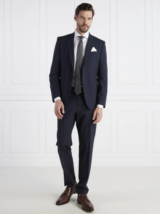 Zdjęcie produktu BOSS BLACK Wełniany garnitur H-Huge-2Pcs-224 | Slim Fit granatowy