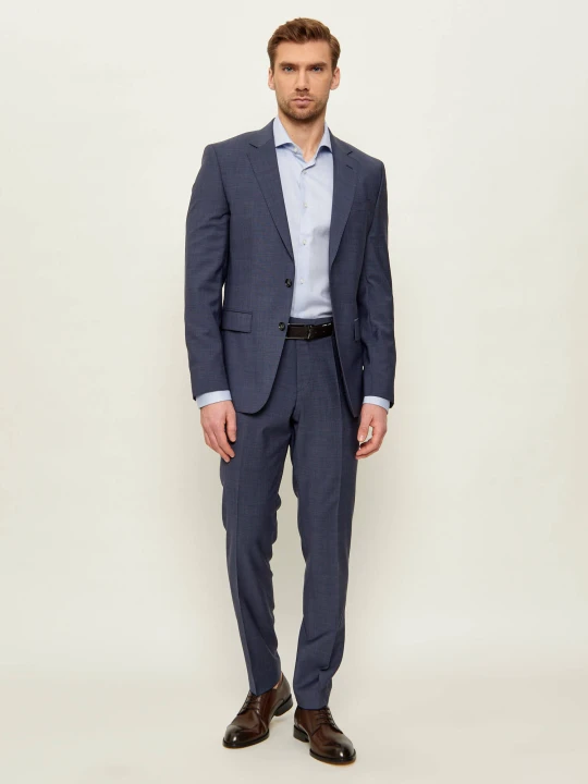 Zdjęcie produktu BOSS BLACK Wełniany garnitur H-Huge-2Pcs-253 | Slim Fit granatowy