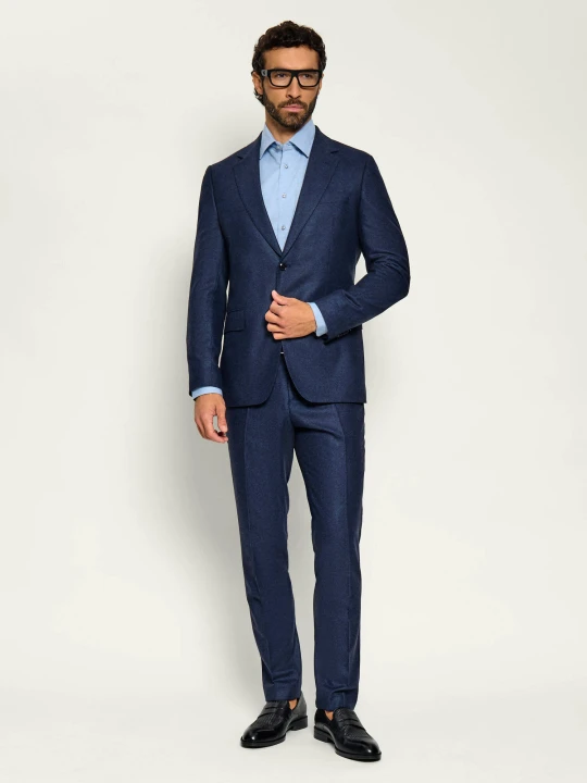 Zdjęcie produktu BOSS BLACK Wełniany garnitur H-Huge-2Pcs-263 | Slim Fit granatowy