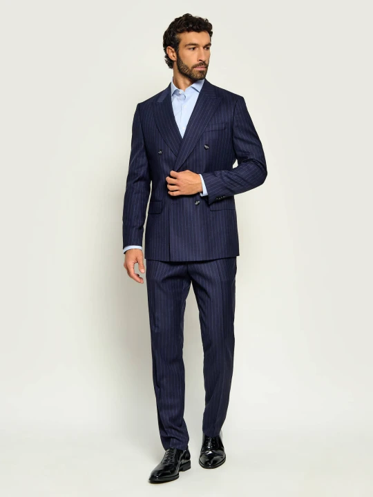 Zdjęcie produktu BOSS BLACK Wełniany garnitur H-Huge-2Pcs-DB-264 | Slim Fit granatowy