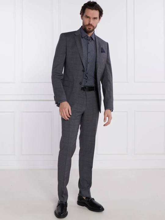 Zdjęcie produktu BOSS BLACK Wełniany garnitur H-Huge | Slim Fit szary