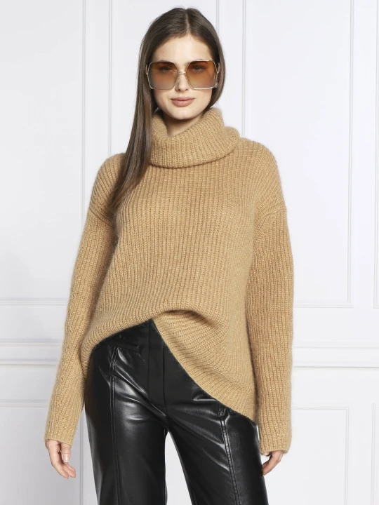 Zdjęcie produktu BOSS BLACK Wełniany golf Filita | Oversize fit brązowy
