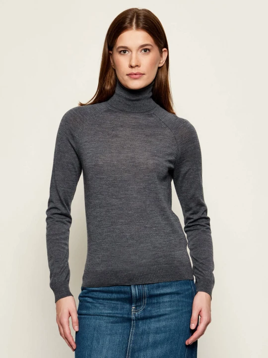 Zdjęcie produktu BOSS BLACK Wełniany golf Frizani | Slim Fit szary